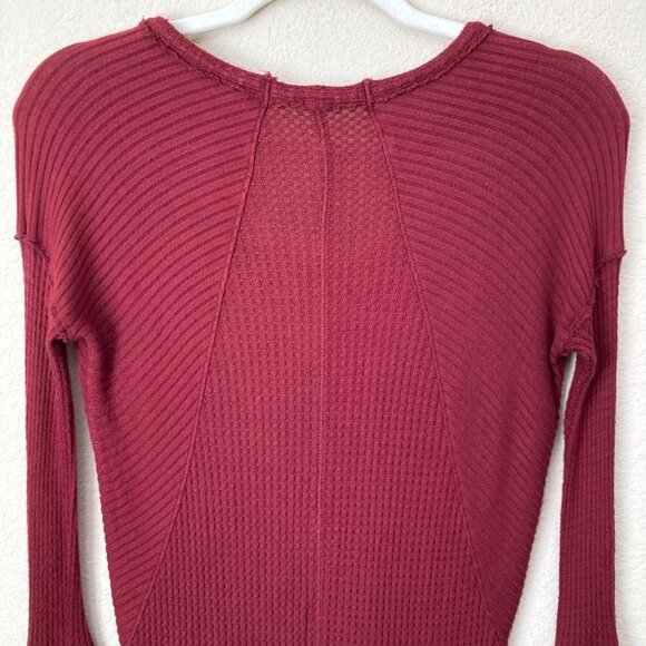 Free People Ventura Slouchy Thermal Waffle Knit Oversized Tunic Top - Picture 8 of 13